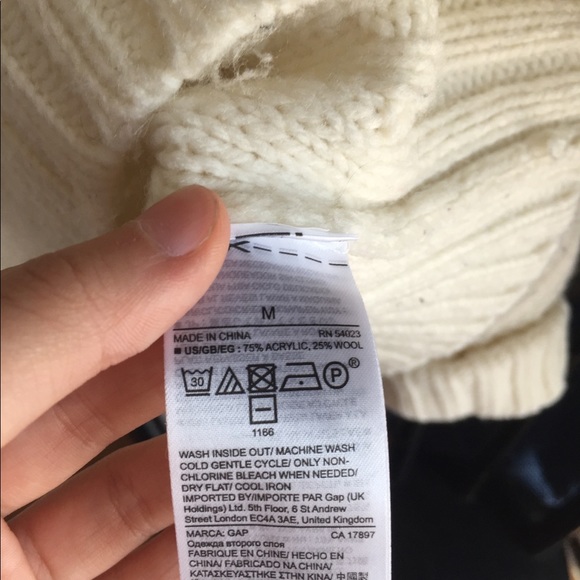 GAP chunky white / beige sweater - Picture 5 of 5